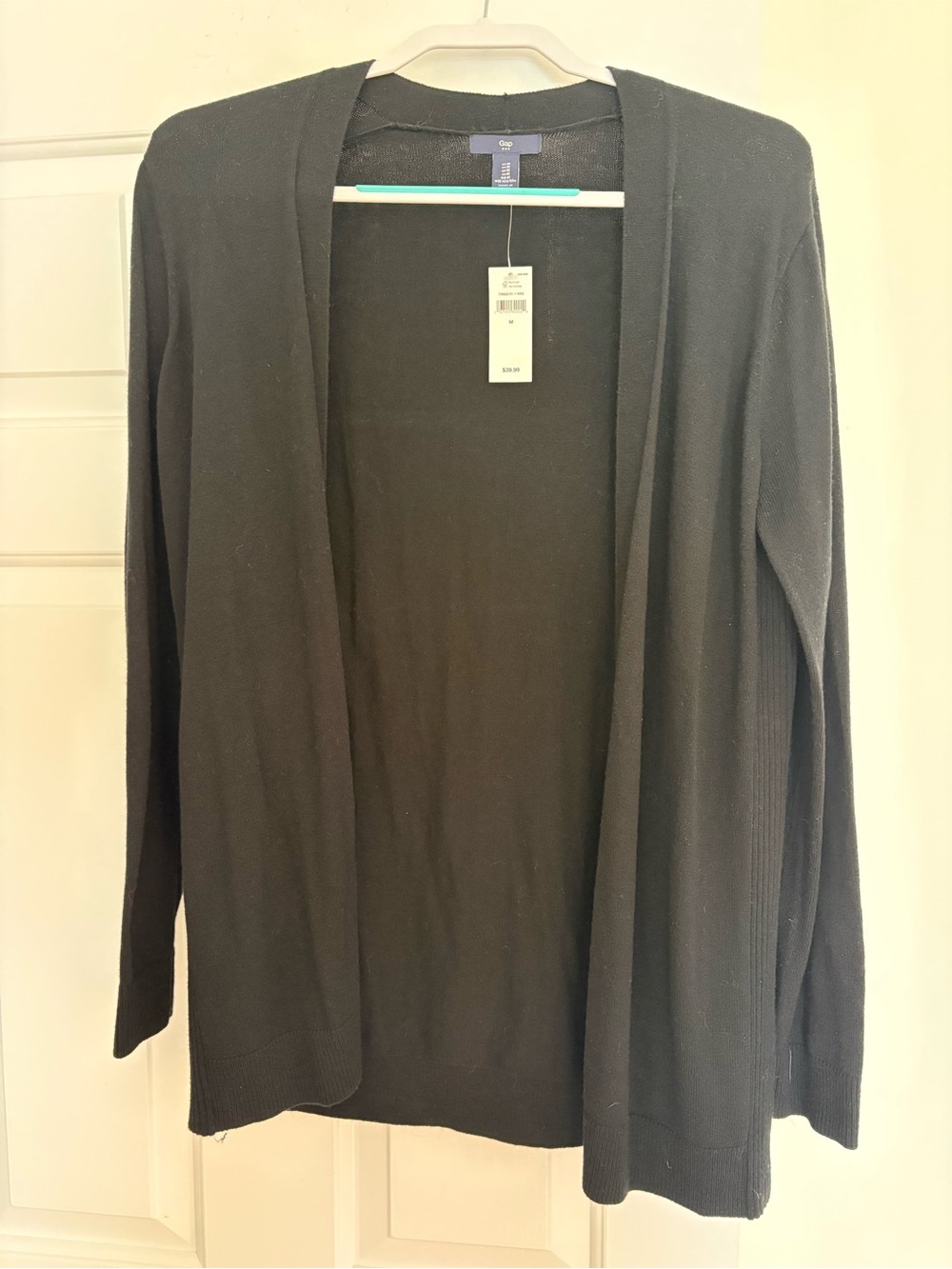 NWT Gap Open-Front Women's Cardigan Sweater in Black (size M)